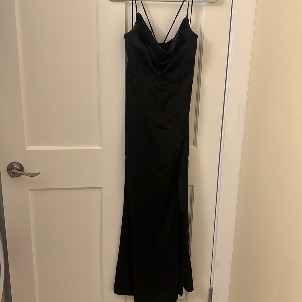 Golden thoughts black maxi dress (hello molly)